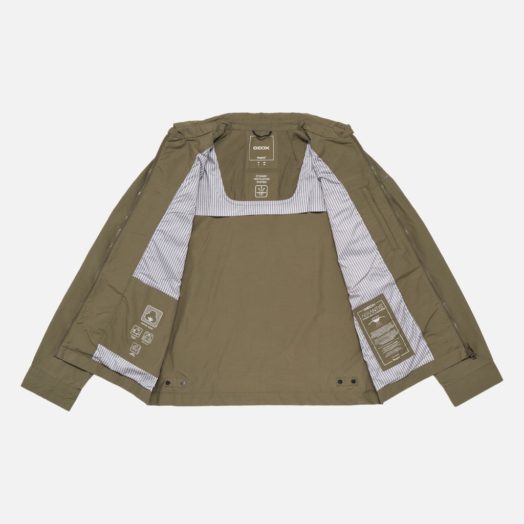 Veste l&eacute;g&egrave;re VINCIT HOMME Vert olive - image number 5 | GEOX