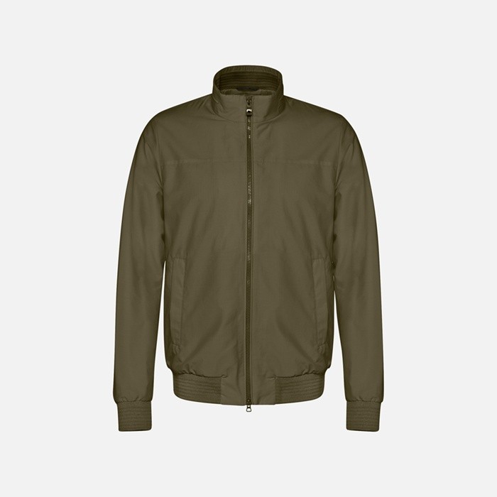 Bomber jacket VINCIT MAN Green olive | GEOX