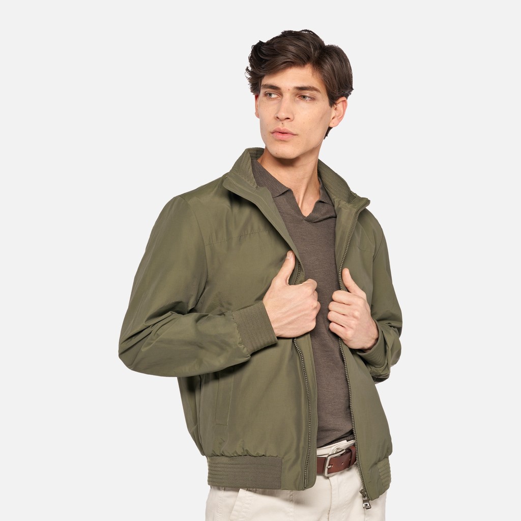 Bomber VINCIT HOMME Vert olive - image number 3 | GEOX