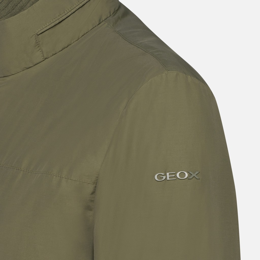 Bomber jacket VINCIT MAN Olive night - image number 10 | GEOX