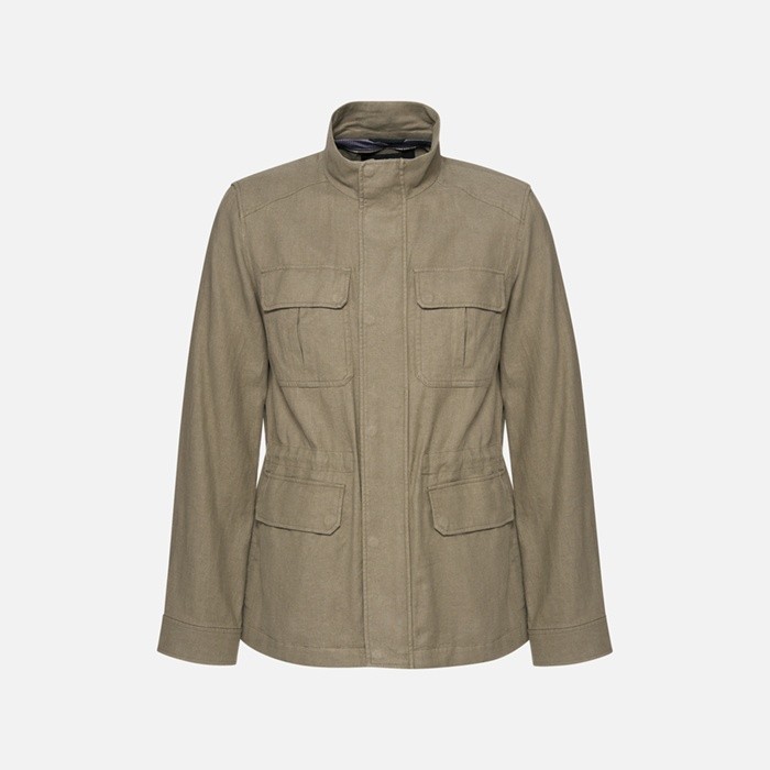 Mid-season jacket RECANATI MAN Covert green | GEOX