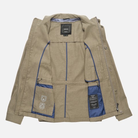 Mid-season jacket RECANATI MAN Covert green - image number 9 | GEOX