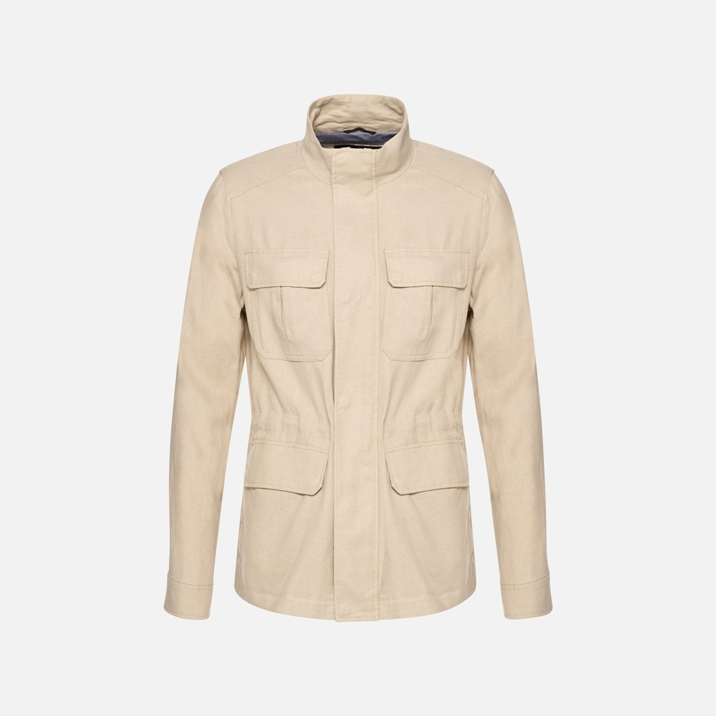 Mid-season jacket RECANATI MAN Humus - image number 4 | GEOX