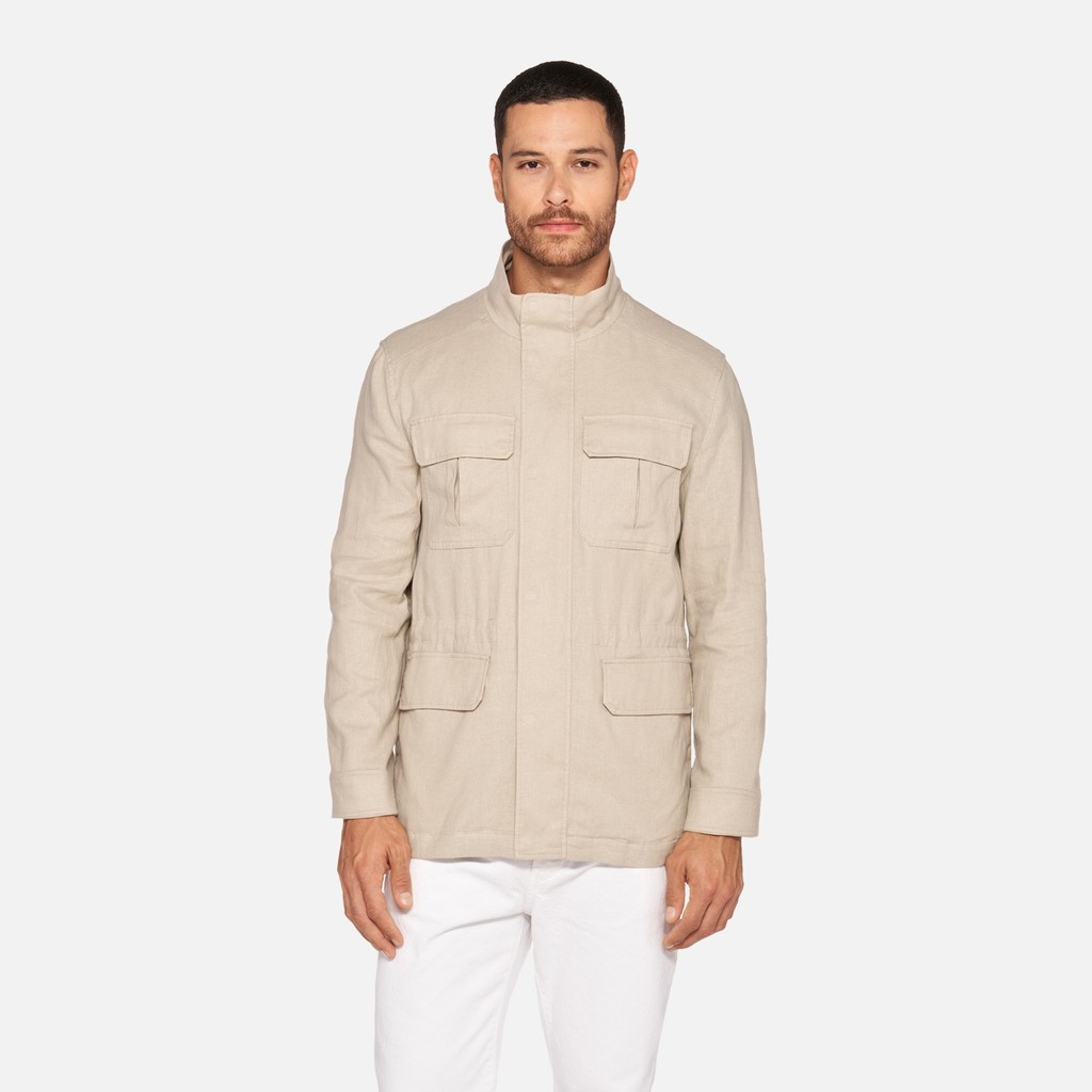 Mid-season jacket RECANATI MAN Humus - image number 2 | GEOX