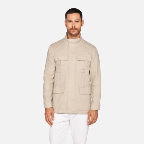 Mid-season jacket RECANATI MAN Humus - image number 2 | GEOX