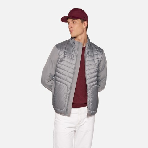 Kurzer Parka SPHERICA HERR Rauchgrau | GEOX