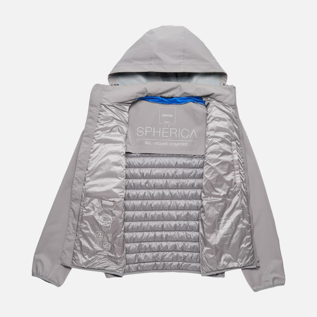 Kurzer Parka SPHERICA HERR Rauchgrau - image number 8 | GEOX