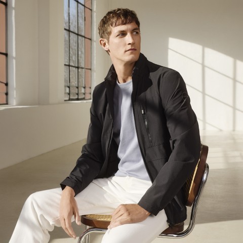 Mid-season jacket SPHERICA MAN Caviar - image number 1 | GEOX