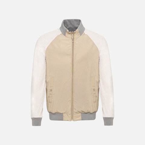 Bomber jacket SNAKE 2.0 MAN Humus/Moonbeam/Mid Mud - image number 3 | GEOX