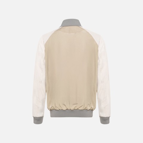Bomber jacket SNAKE 2.0 MAN Humus/Moonbeam/Mid Mud - image number 5 | GEOX