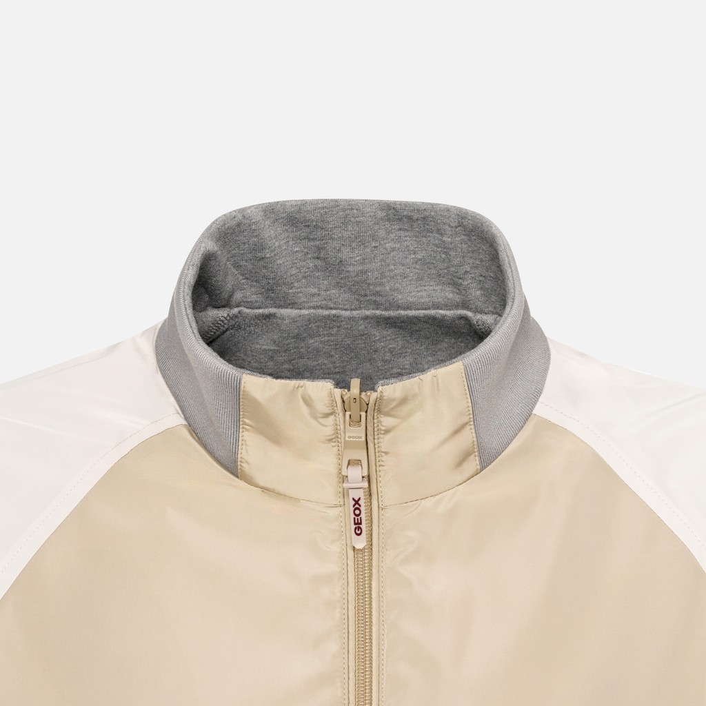 Bomber jacket SNAKE 2.0 MAN Humus/Moonbeam/Mid Mud - image number 7 | GEOX