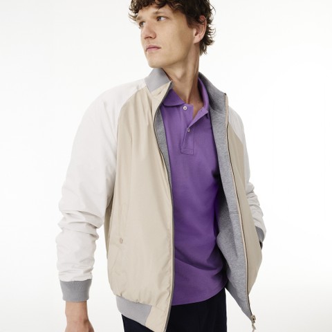 Bomber jacket SNAKE 2.0 MAN Humus/Moonbeam/Mid Mud - image number 8 | GEOX