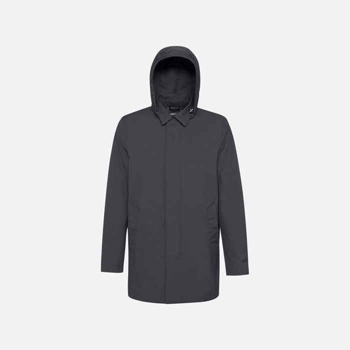Veste &agrave; capuche JACOPO HOMME Bleu nuit | GEOX