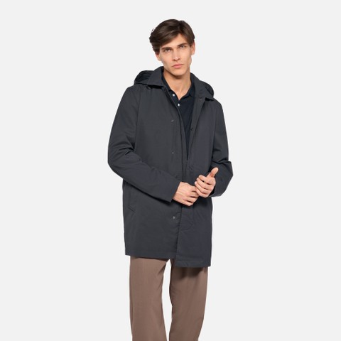 Veste &agrave; capuche JACOPO HOMME Bleu nuit | GEOX