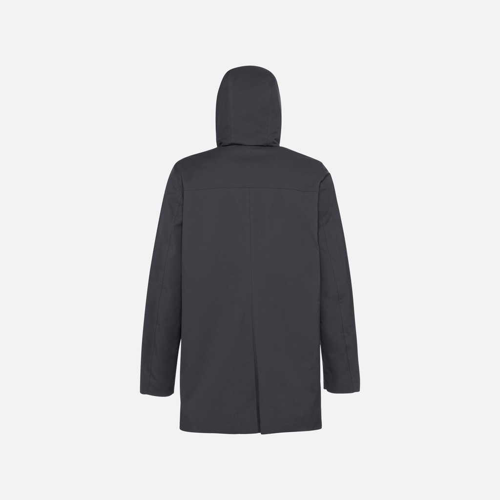 Veste &agrave; capuche JACOPO HOMME Bleu nuit - image number 2 | GEOX