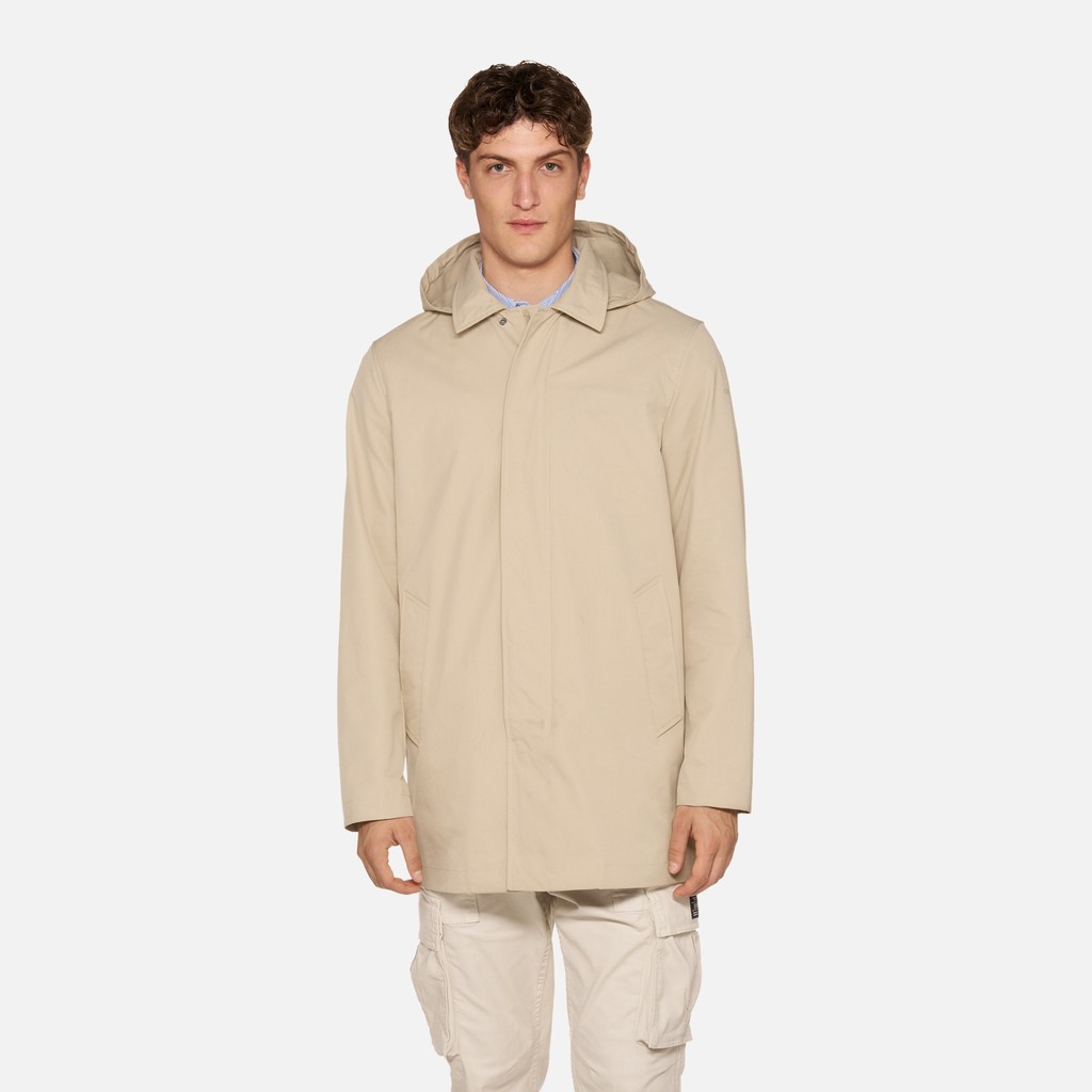 Jacket with hood JACOPO MAN Humus - image number 1 | GEOX