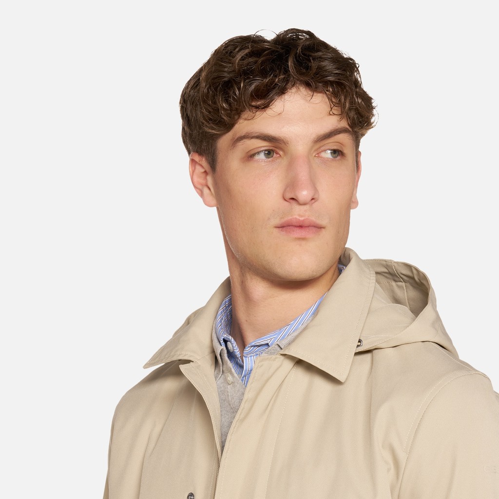Jacket with hood JACOPO MAN Humus - image number 3 | GEOX