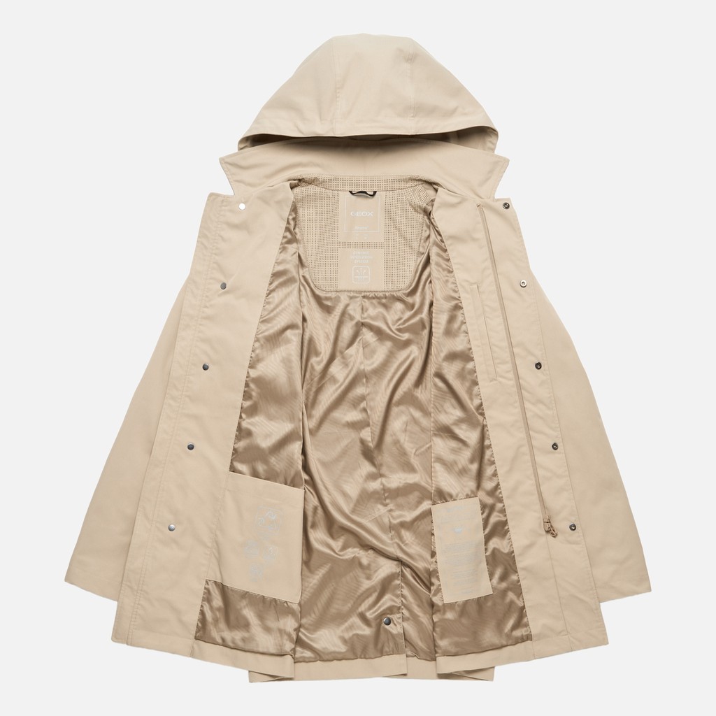 Veste &agrave; capuche JACOPO HOMME Beige - image number 8 | GEOX