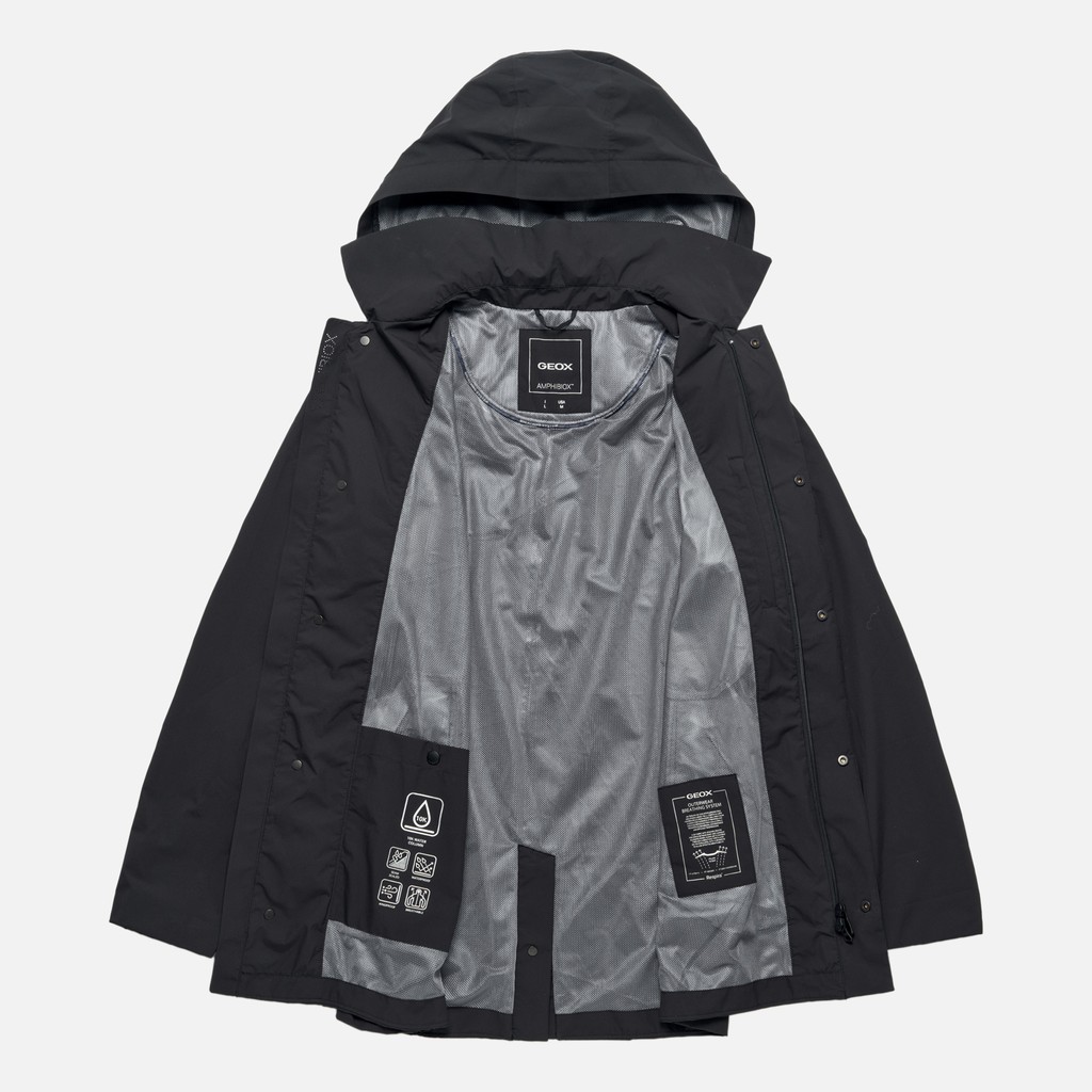 Veste imperm&eacute;able DORAY ABX HOMME Noir anthracite - image number 9 | GEOX