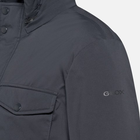 Jacket with hood DUBLIN MAN Sky captain - image number 4 | GEOX