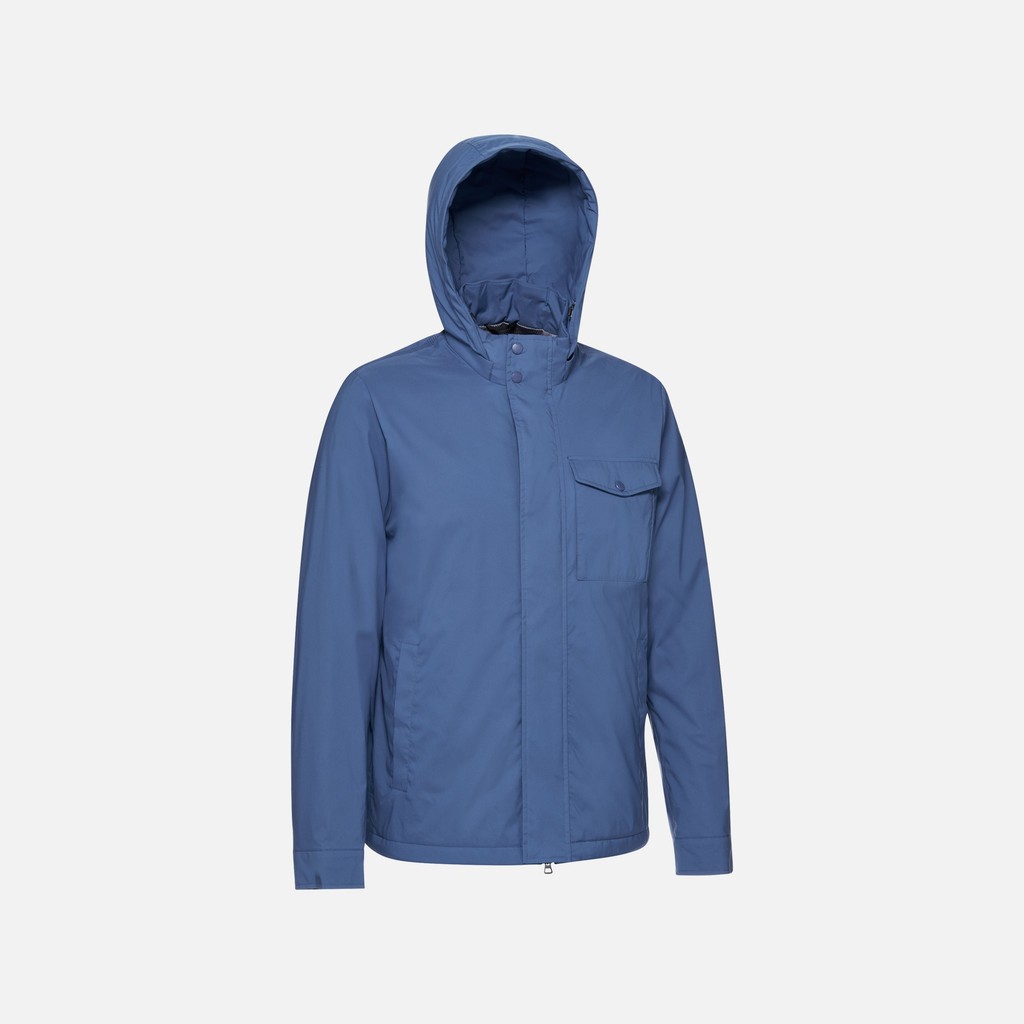 Jacke mit Kapuze DUBLIN HERR Kobaltblau - image number 4 | GEOX