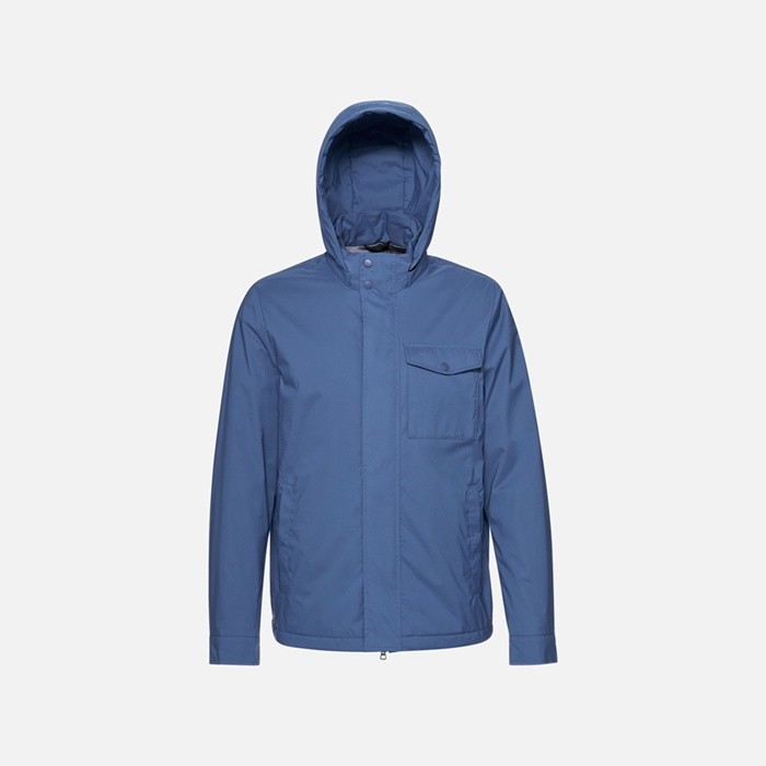 Jacke mit Kapuze DUBLIN HERR Kobaltblau | GEOX