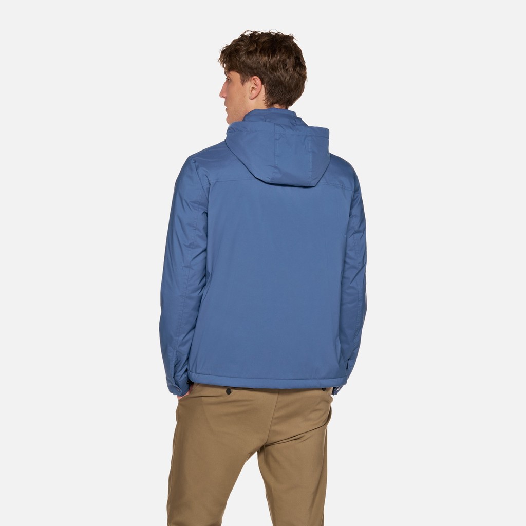 Jacke mit Kapuze DUBLIN HERR Kobaltblau - image number 2 | GEOX