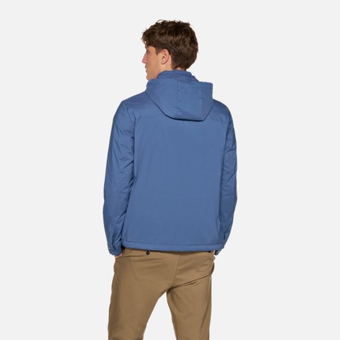 Jacke mit Kapuze DUBLIN HERR Kobaltblau - image number 2 | GEOX