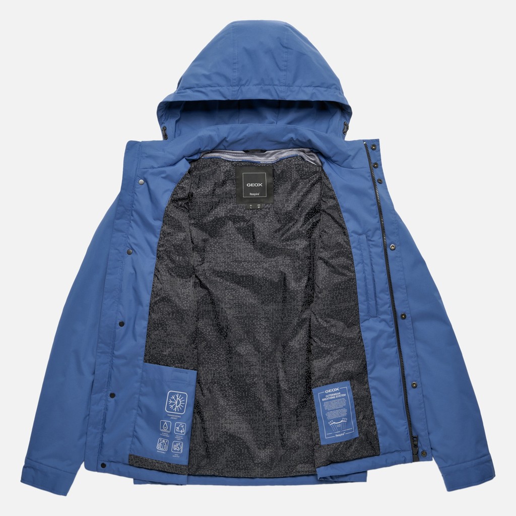 Veste &agrave; capuche DUBLIN HOMME Bleu cobalt - image number 9 | GEOX