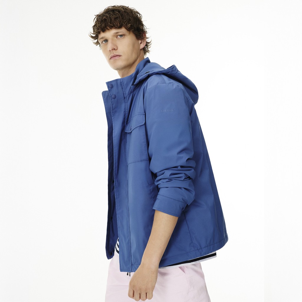 Jacke mit Kapuze DUBLIN HERR Kobaltblau - image number 8 | GEOX