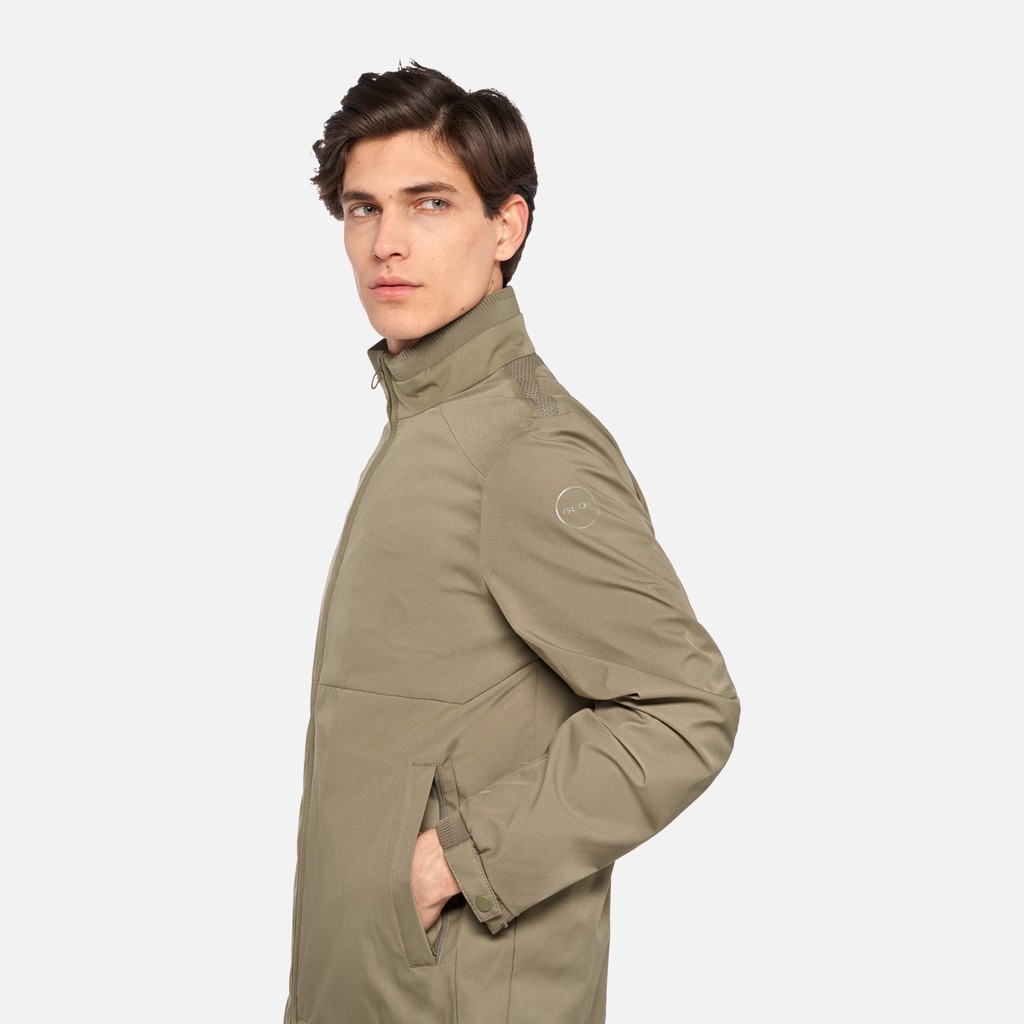 Veste mi-saison SPHERICA HOMME Vert kaki - image number 3 | GEOX