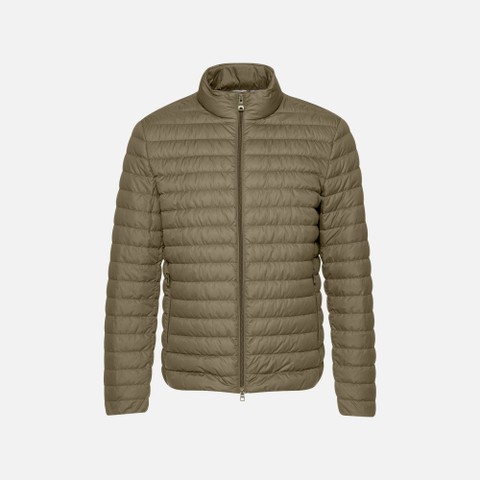 Short down jacket WARRENS MAN Covert green - image number 0 | GEOX