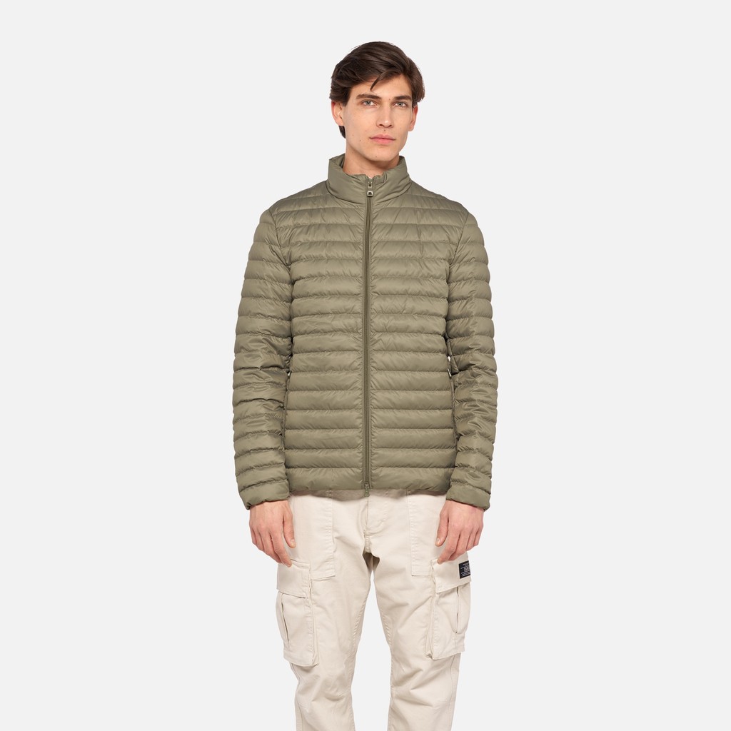 Doudoune courte WARRENS HOMME Vert kaki - image number 1 | GEOX