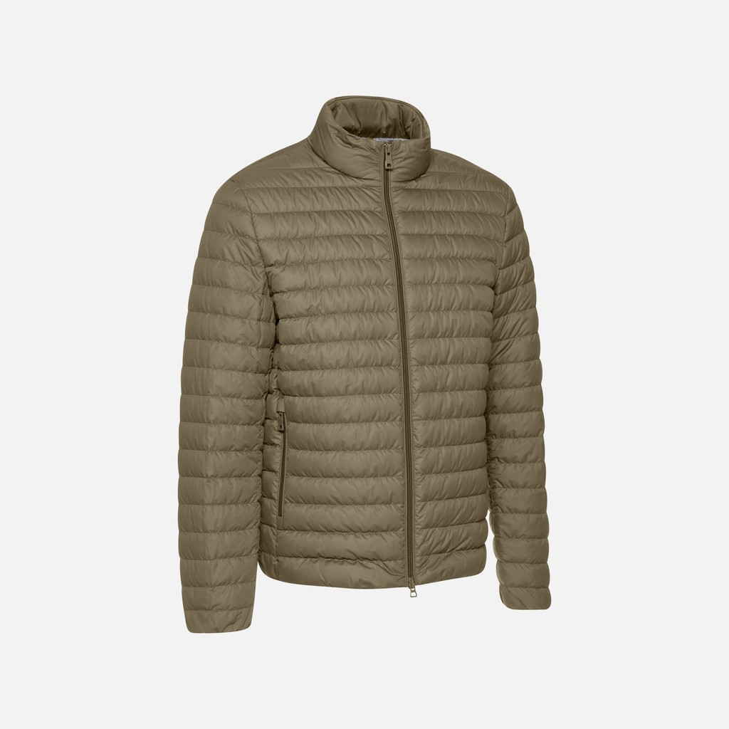 Short down jacket WARRENS MAN Covert green - image number 1 | GEOX