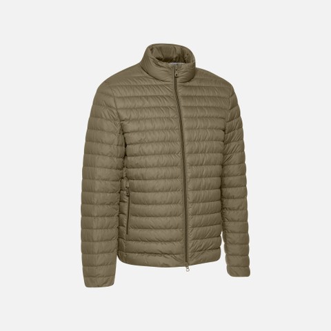 Short down jacket WARRENS MAN Covert green - image number 1 | GEOX