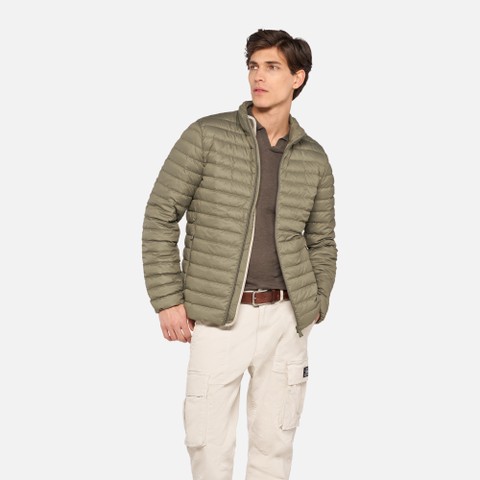 Doudoune courte WARRENS HOMME Vert kaki | GEOX