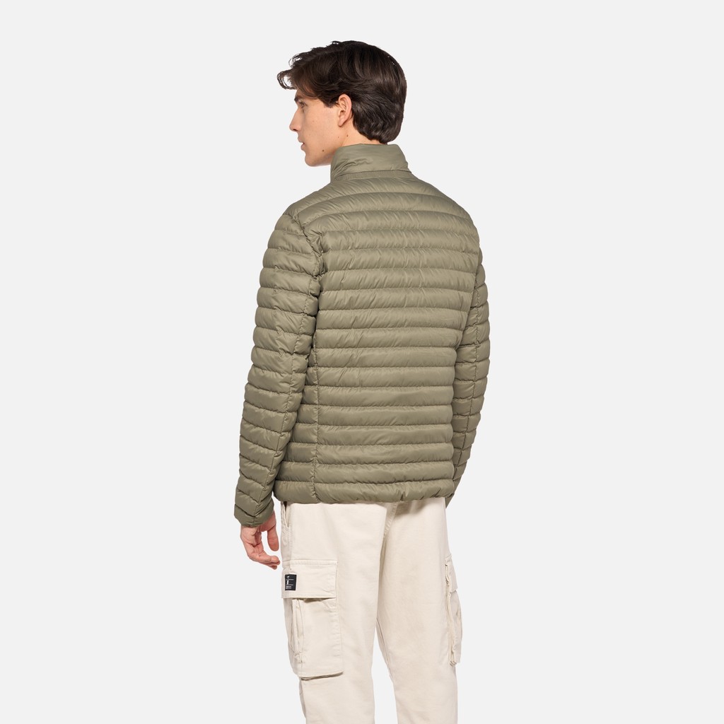 Doudoune courte WARRENS HOMME Vert kaki - image number 2 | GEOX