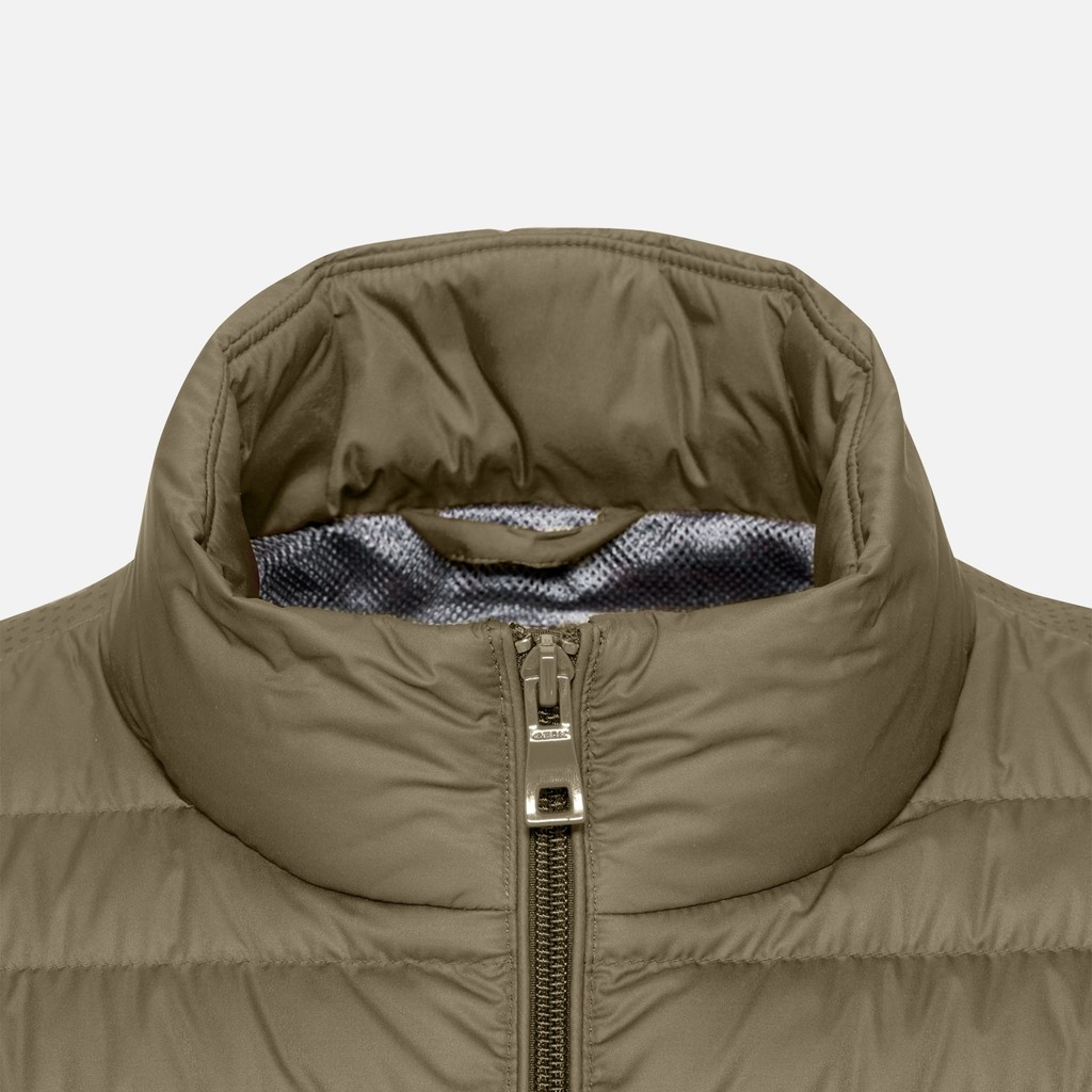 Short down jacket WARRENS MAN Covert green - image number 4 | GEOX