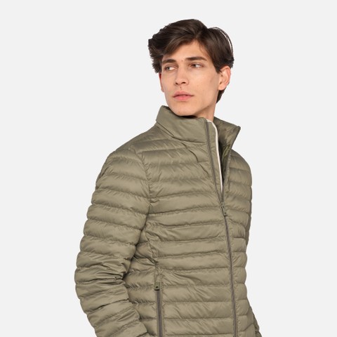 Doudoune courte WARRENS HOMME Vert kaki - image number 3 | GEOX