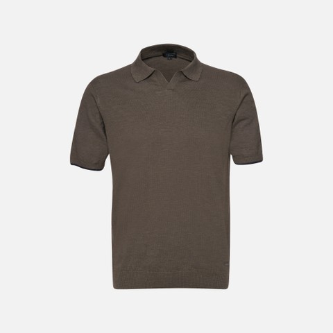 Polo shirt KNIT MAN Olive night - image number 4 | GEOX