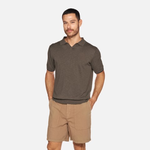 Polo shirt KNIT MAN Olive night - image number 2 | GEOX