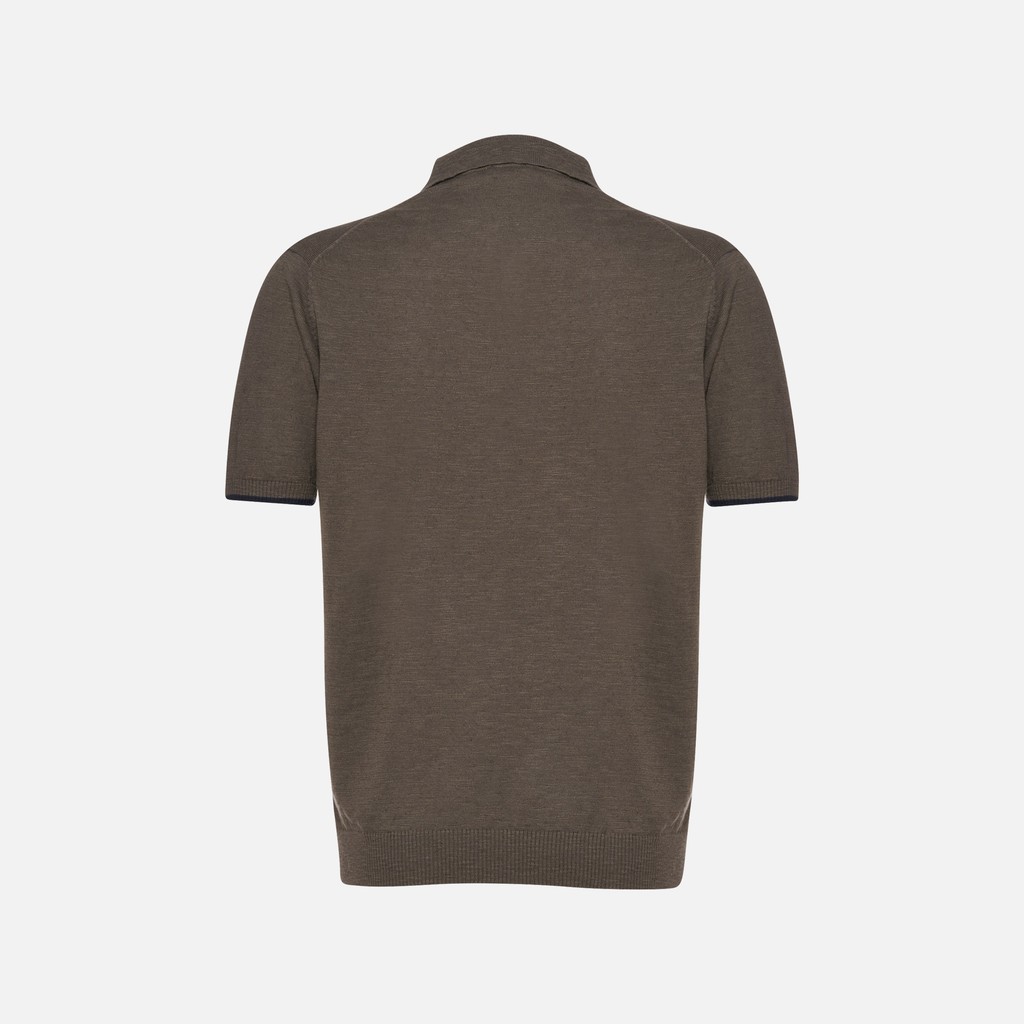 Polo shirt KNIT MAN Olive night - image number 6 | GEOX