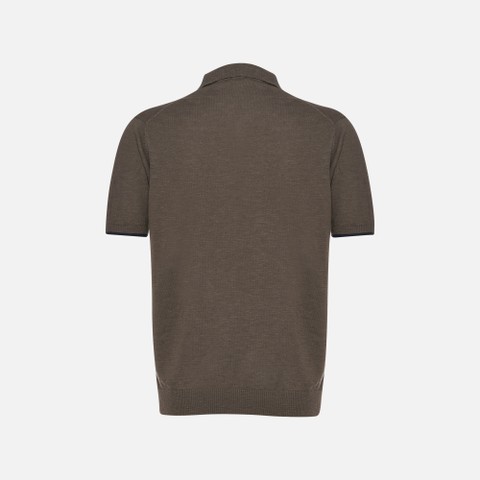 Polo shirt KNIT MAN Olive night - image number 6 | GEOX