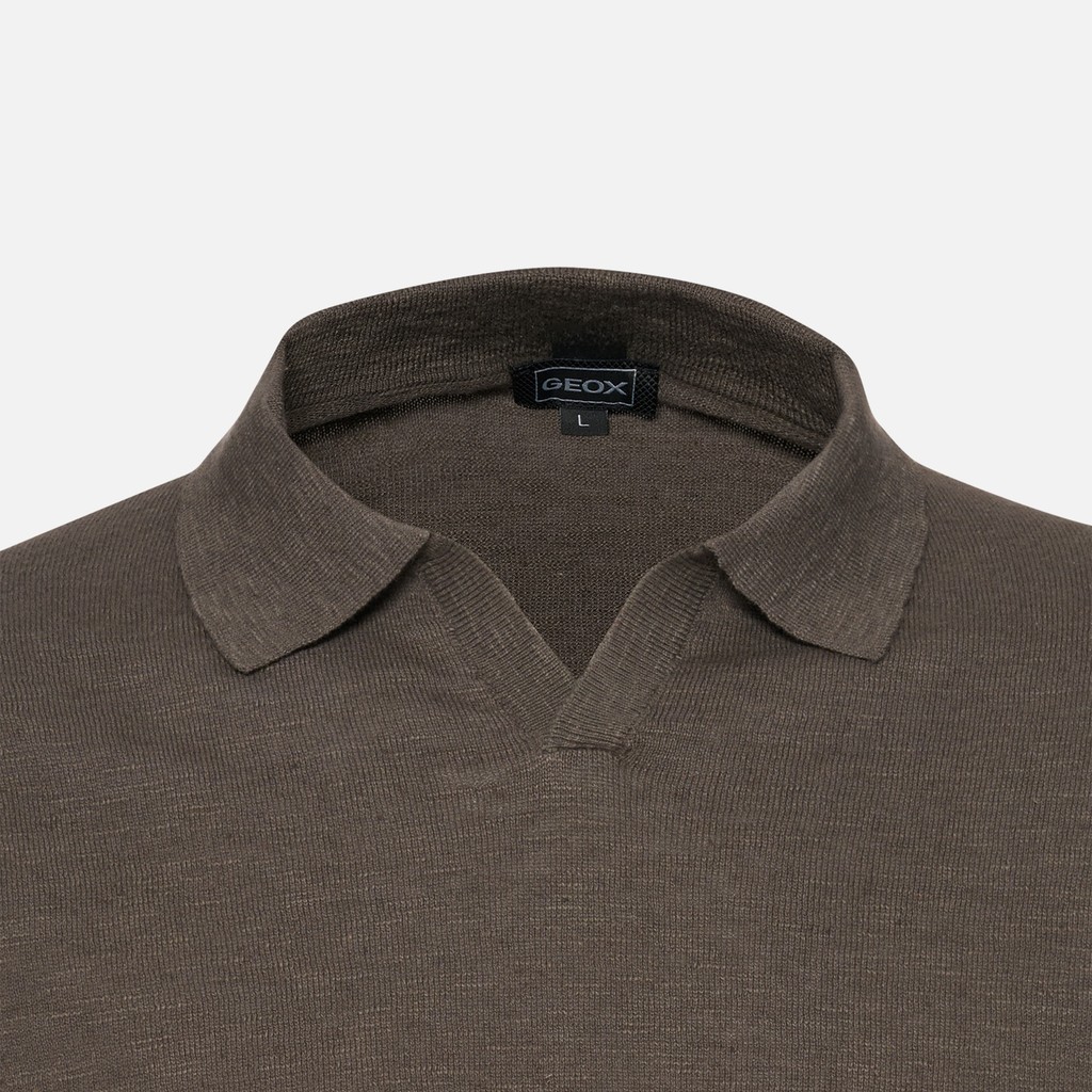 Polo shirt KNIT MAN Olive night - image number 8 | GEOX