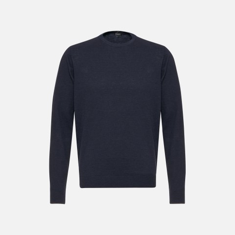 Crew-neck sweater KNIT MAN Sky captain - image number 4 | GEOX