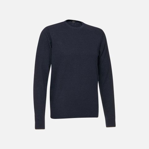 Crew-neck sweater KNIT MAN Sky captain - image number 5 | GEOX
