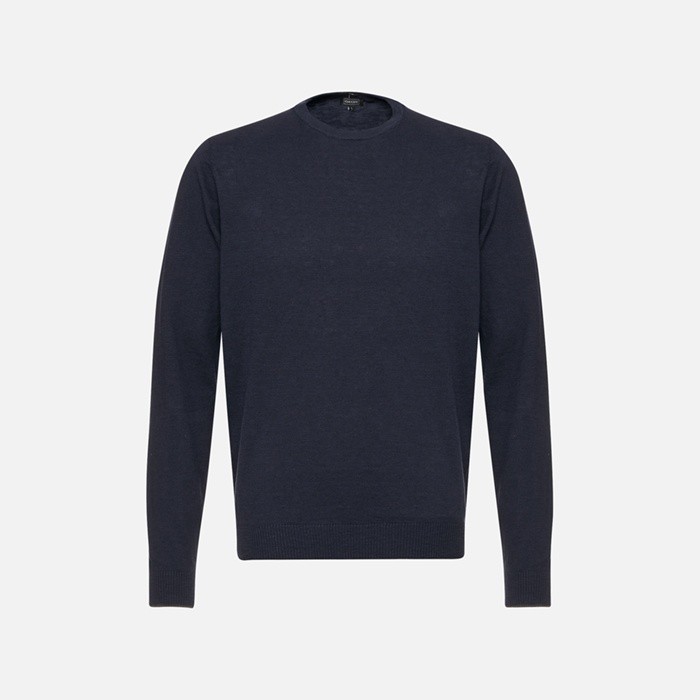 Rundhalspullover KNIT HERR Nachtblau | GEOX