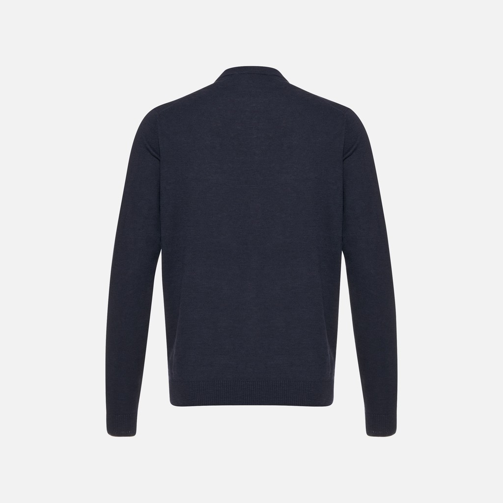 Crew-neck sweater KNIT MAN Sky captain - image number 6 | GEOX