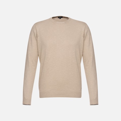 Crew-neck sweater KNIT MAN Humus - image number 4 | GEOX