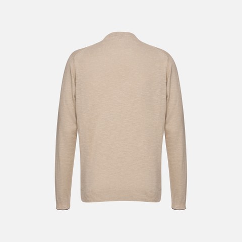 Crew-neck sweater KNIT MAN Humus - image number 6 | GEOX